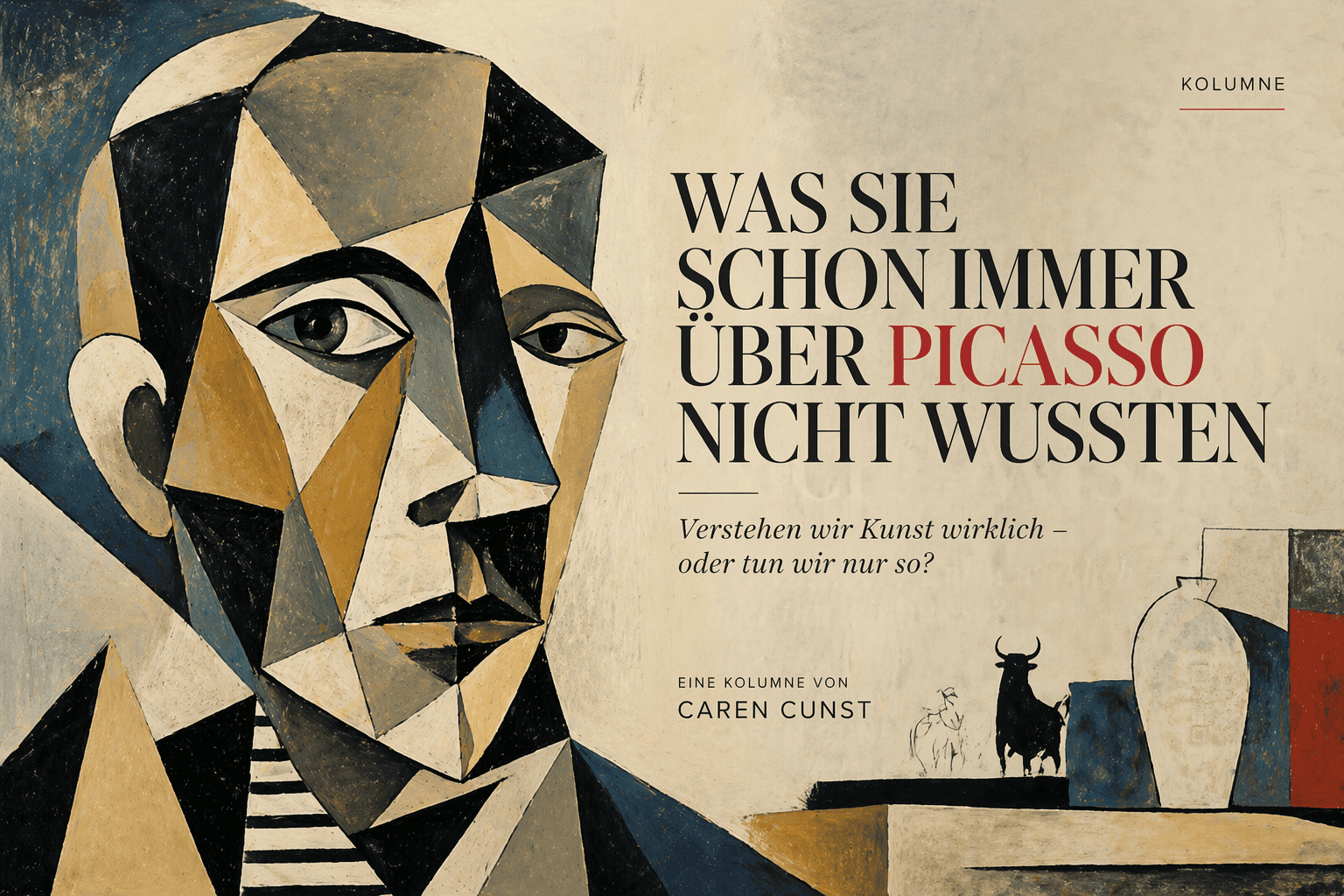Pablo Picasso verstehen: Eine Kolumne von Caren Cunst über Kunst, Wahrnehmung und Missverständnisse