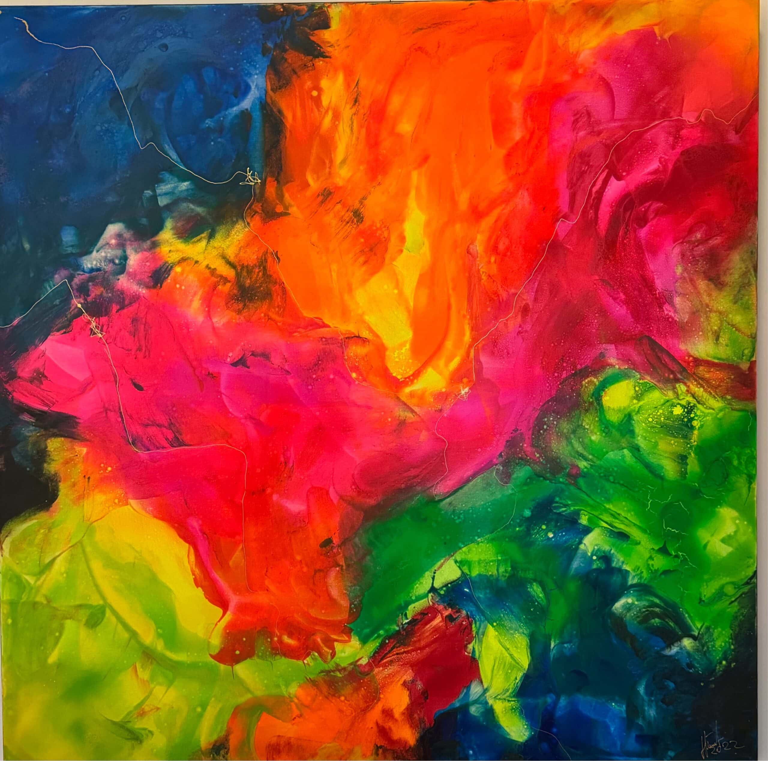 Gisela Grünling Supernova in Laatzen: Schwarzlichtkunst, die Räume verändert