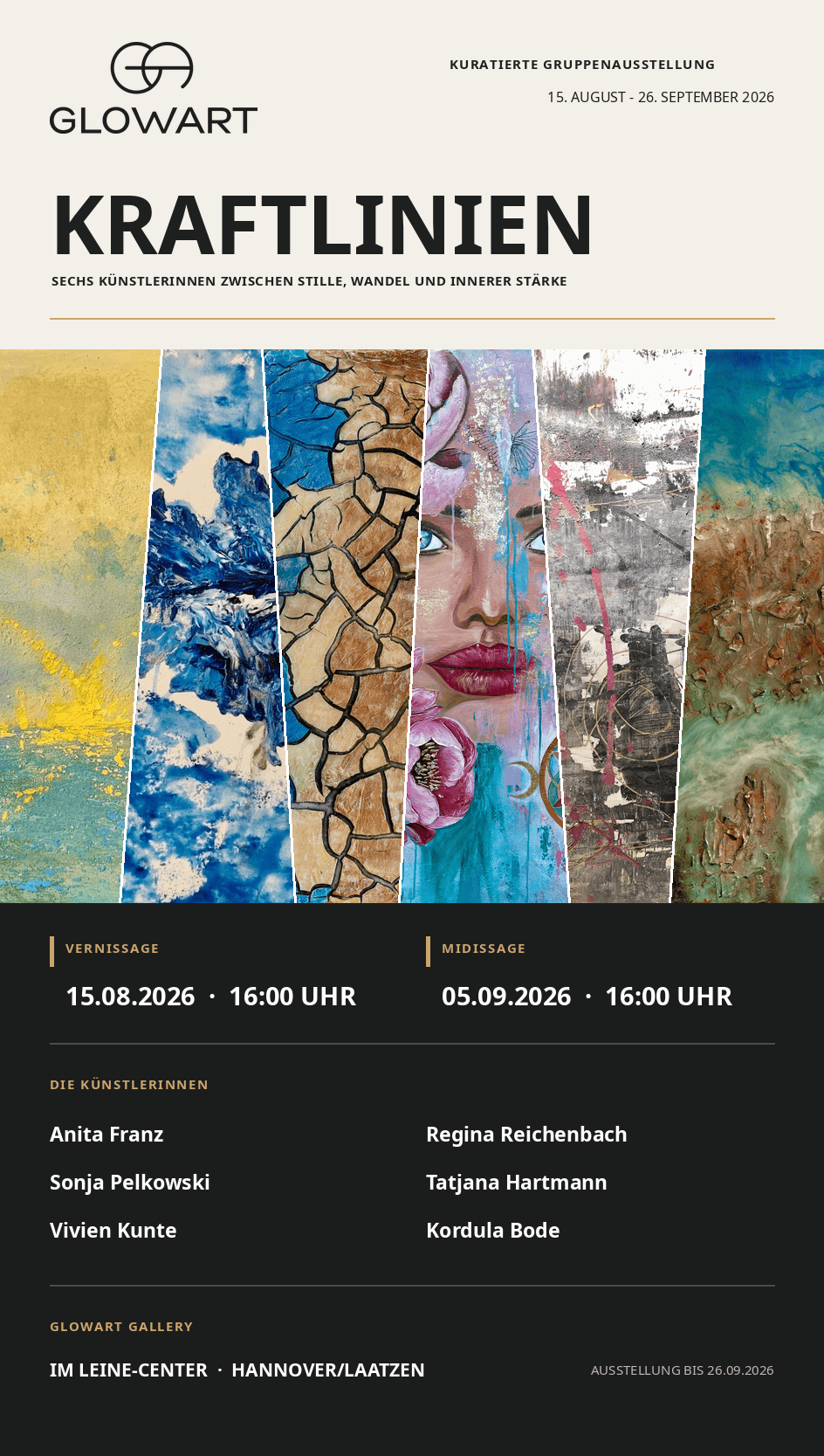 Kraftlinien - Ausstellung in der GlowArt Galerie in Hannover Laatzen 